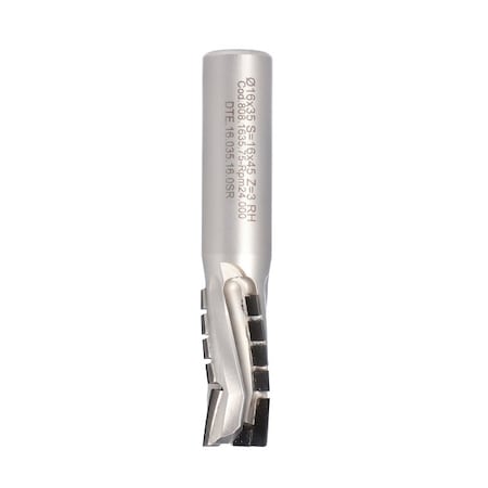 Qic Tools 3/8in Three Flute Compression Segmented PCD Diamond Router Bit - High Feed Rates 1in CL RD2.38.100.38